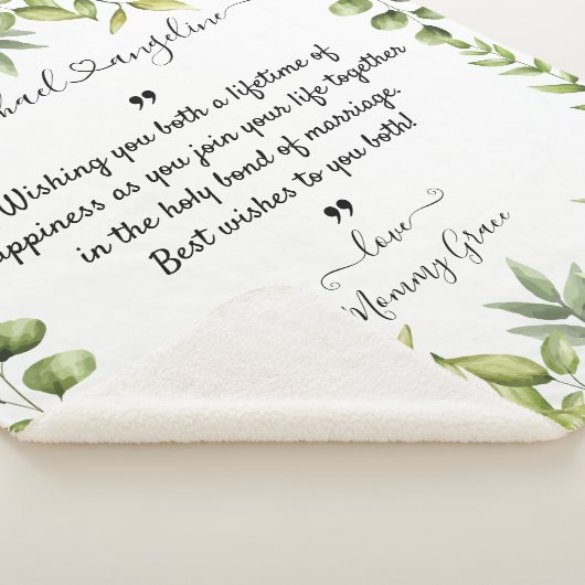 Weddenschappen voor bruid en bruid sherpa deken (3/4)