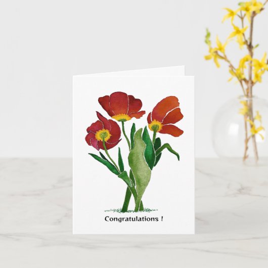 Weddenschappen voor echtpaar kaart (Gele Bloem)