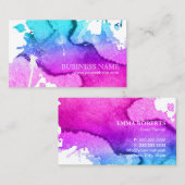 Weddenschappen Waterverf Dandelion Elegant Visitekaartje (Voorkant / Achterkant)