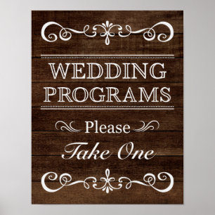 Weddenschappen - Weddenschapsprogramma Rustic Wedd Poster