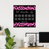 Weddenschappen Zitenkaart Roze Hollywood Glam Poster (Thuiskantoor)