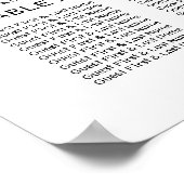 Weddenschappen Zitplanbord Elegant Calligrafie Poster (Hoek)