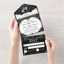 Weddenschappen Zwart en Rood Rose Elegant