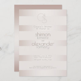 Weddenschapper | Elegant Modern Blush Pearl Stripe Kaart