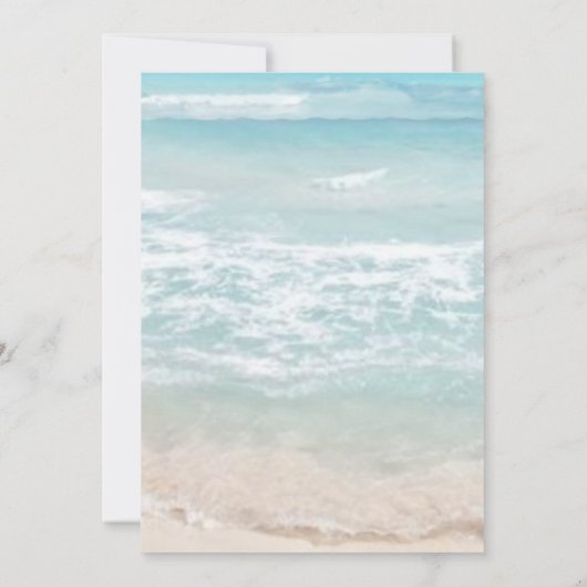 Weddenschapper | Modern Monogram Beach Weddenschap Kaart (Achterkant)