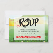 Weddenschapsbloemen Festival Fields Wedding RSVP Save The Date (Voorkant)