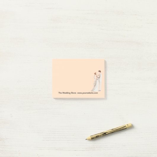 Weddenschapsbridale thema post-it® notes (Op bureau)