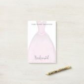Weddenschapsbruidjes met een  dress post-it® notes (Op bureau)
