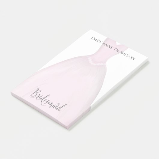 Weddenschapsbruidjes met een  dress post-it® notes (Schuin)