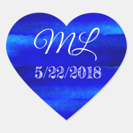 Weddenschapsdatum Bride en Groom Heart Stickers