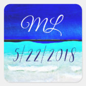 Weddenschapsdatum Bride en Groom Stickers (Voorkant)