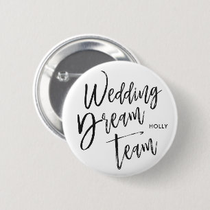 Weddenschapsdroomteam   Manuscript Black Ronde Button 5,7 Cm