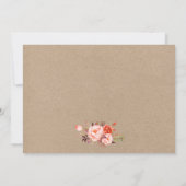 Weddenschapsduur Koraal met details Kraft Insert Kaart (Achterkant)