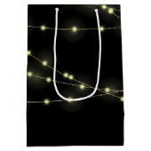 Weddenschapsduur op zwarte, middelgrote tas met wi medium cadeauzakje (Achterkant)