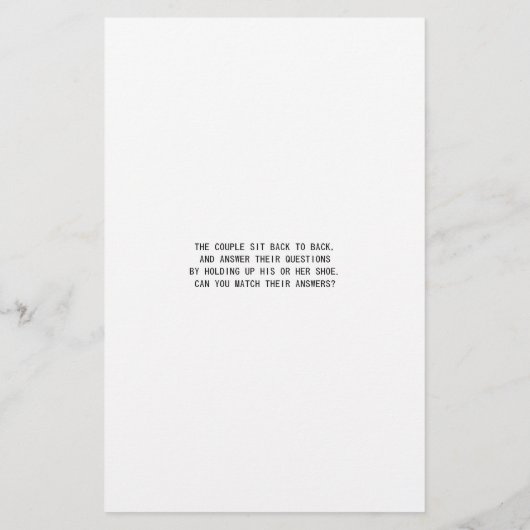 Weddenschapsgame Bride of Groom Black & White (Achterkant)