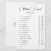 Weddenschapsgame Bride of Groom Black & White (Voorkant / Achterkant)