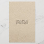 Weddenschapsgame Bride of Groom Rustic Paper (Achterkant)