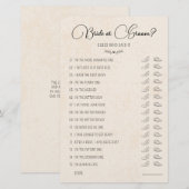 Weddenschapsgame Bride of Groom Rustic Paper (Voorkant / Achterkant)