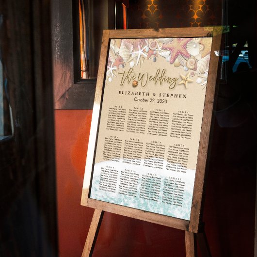 Weddenschapskaarster Summer Sandy Beach Starfish Poster