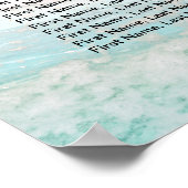 Weddenschapskaarster Summer Sandy Beach Starfish Poster (Hoek)