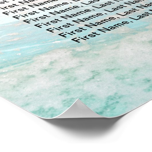 Weddenschapskaarster Summer Sandy Beach Starfish Poster (Hoek)