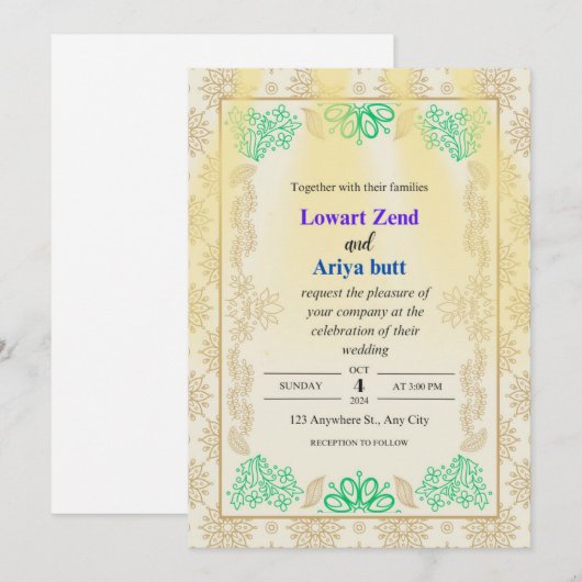 Weddenschapskaart Bedankkaart (Voorkant / Achterkant)