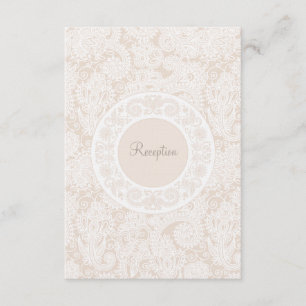 Weddenschapskaart Champagne Ivory Lace Informatiekaartje
