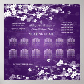 Weddenschapskaart Cherry Blossom Paars Poster (Voorkant)