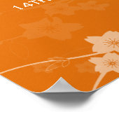 Weddenschapskaart Cherry Blossom Sinaasappel Poster (Hoek)