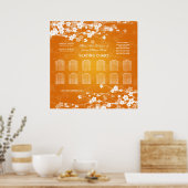 Weddenschapskaart Cherry Blossom Sinaasappel Poster (Keuken)
