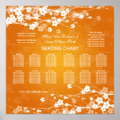 Weddenschapskaart Cherry Blossom Sinaasappel Poster (Voorkant)