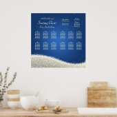 Weddenschapskaart Dazzling Sparkles Blue Poster (Keuken)