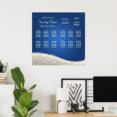 Weddenschapskaart Dazzling Sparkles Blue Poster (Thuiskantoor)
