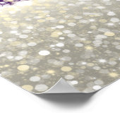 Weddenschapskaart Dazzling Sparkles Paars Poster (Hoek)