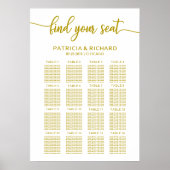 Weddenschapskaart Elegant Gold Calligrafie Poster (Voorkant)