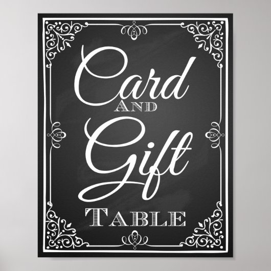 Weddenschapskaart en cadeautafelbord poster (Voorkant)