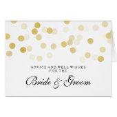 Weddenschapskaart Faux Gold Foil Glitter Lights (Voorkant Horizontaal)