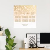 Weddenschapskaart Gold Bokeh Sparkle Lights Poster (Thuiskantoor)