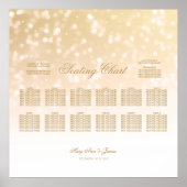 Weddenschapskaart Gold Bokeh Sparkle Lights Poster (Voorkant)
