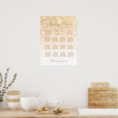 Weddenschapskaart Gold Bokeh Sparkle Lights Poster (Keuken)