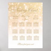 Weddenschapskaart Gold Bokeh Sparkle Lights Poster (Voorkant)