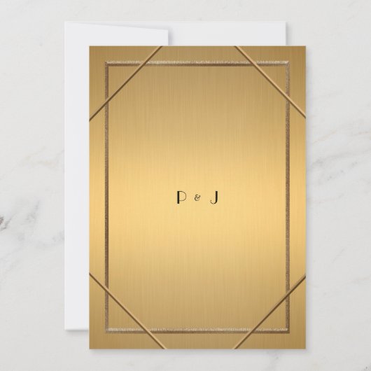 Weddenschapskaart, Great Gatsby, goud en goud Kaart (Achterkant)