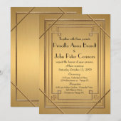 Weddenschapskaart, Great Gatsby, goud en goud Kaart (Voorkant / Achterkant)