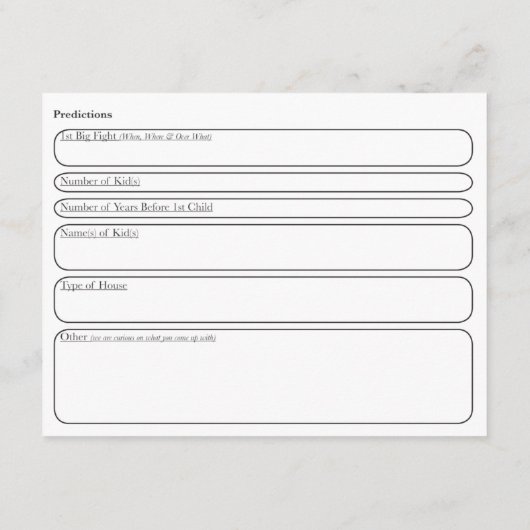 Weddenschapskaart Informatiekaartje (Achterkant)