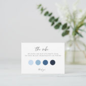 Weddenschapskaart | Kleurenpalet voor weddenschapp Informatiekaartje (Staand voorkant)