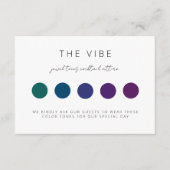 Weddenschapskaart met kleurenpalet informatiekaartje (Voorkant)