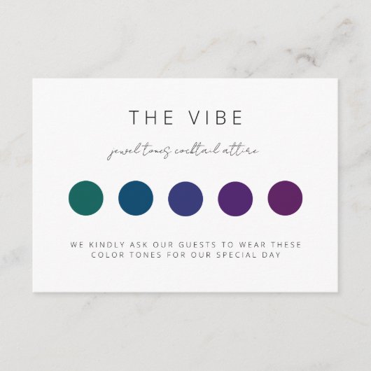 Weddenschapskaart met kleurenpalet informatiekaartje (Voorkant)