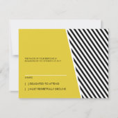 Weddenschapskaart | Mod Stripes | Geel RSVP Kaartje (Voorkant)