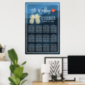 Weddenschapskaart Modern Gold Pineapple Couple Poster (Thuiskantoor)