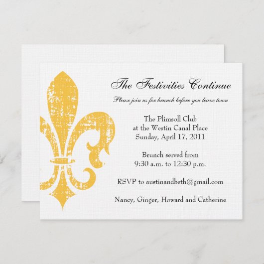 Weddenschapskaart | New Orleans | Goud Informatiekaartje (Voorkant / Achterkant)